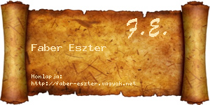 Faber Eszter névjegykártya